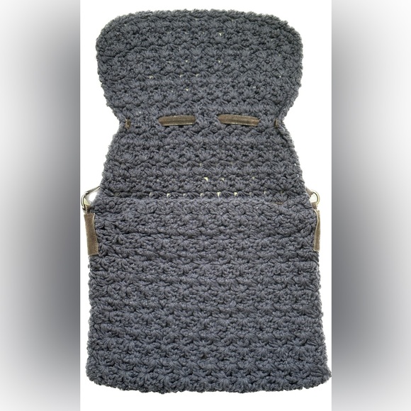 Maria La Rosa Crochet Messenger (Crossbody) Bag - Limited Edition (17”x15”) - Picture 2 of 5